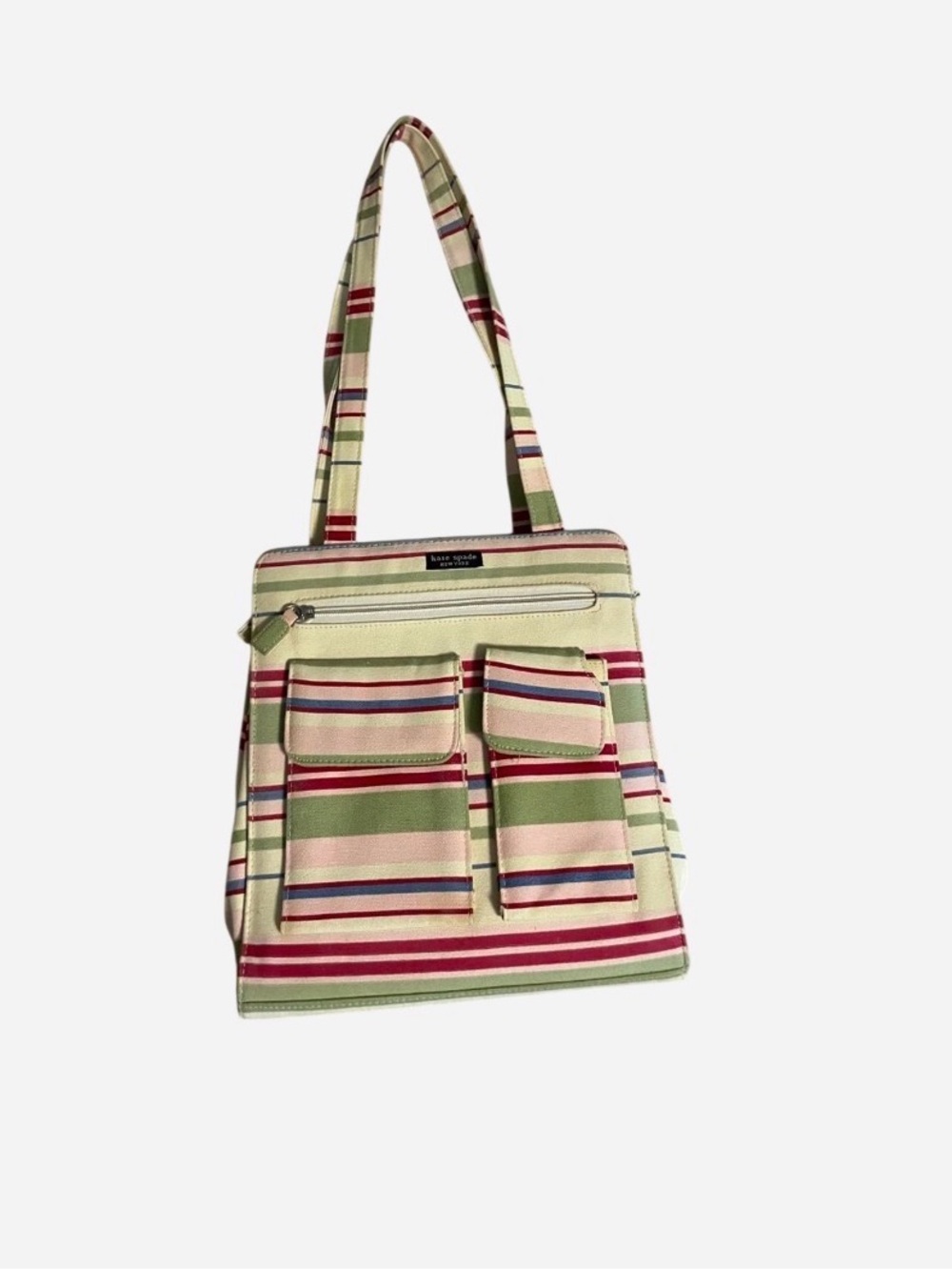 Kate Spade Vintage Colorful Striped Utility Bag